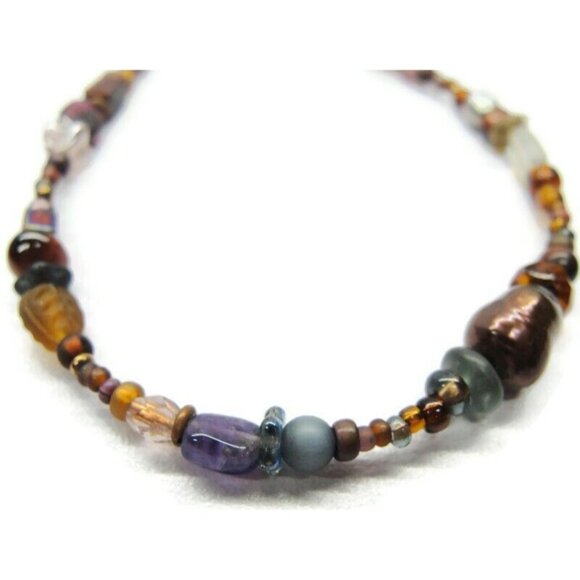 925 Sterling Silver Bracelet Multi Colored Natural Stones - Picture 2 of 6
